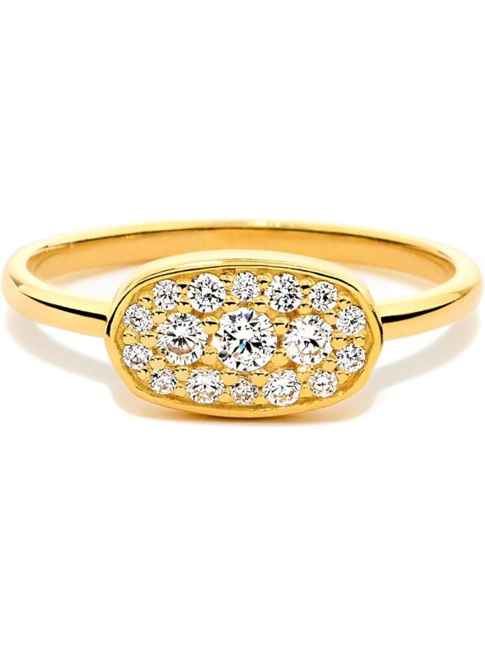 Stylish Gold Plated Signet Pinky Ring for Women - Trendy Fashion Jewelry